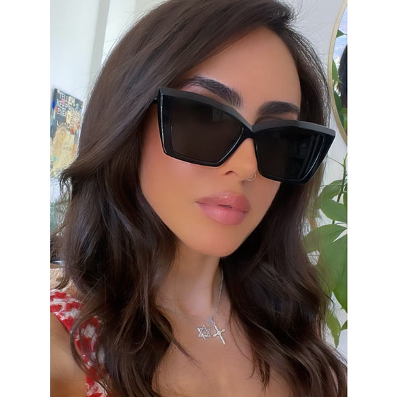 NEW Saint Laurent SL657 Cat Eye Sunglasses in Black - Picture 1 of 9